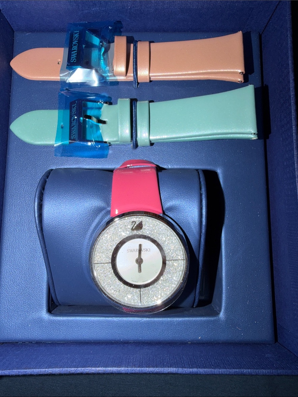 NIB Swarovski Women’s Crystal-Accented Watch w/ Interchangeable Straps (retired)